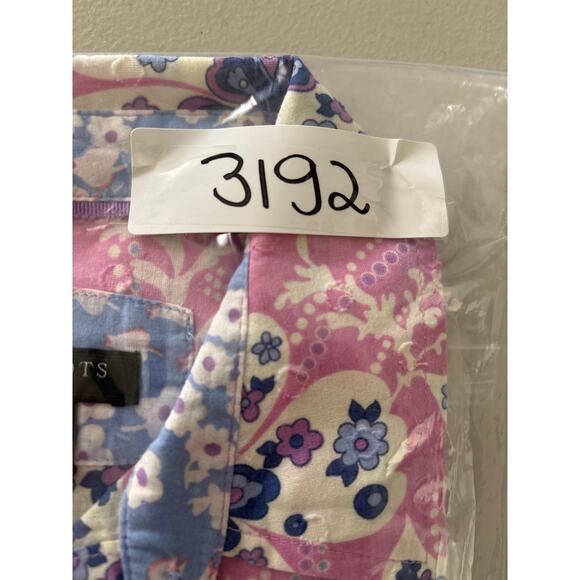 Talbots Women's Small Petite Pink Floral Summer Chic Button Up Long Sleeve Shirt - Picture 10 of 10